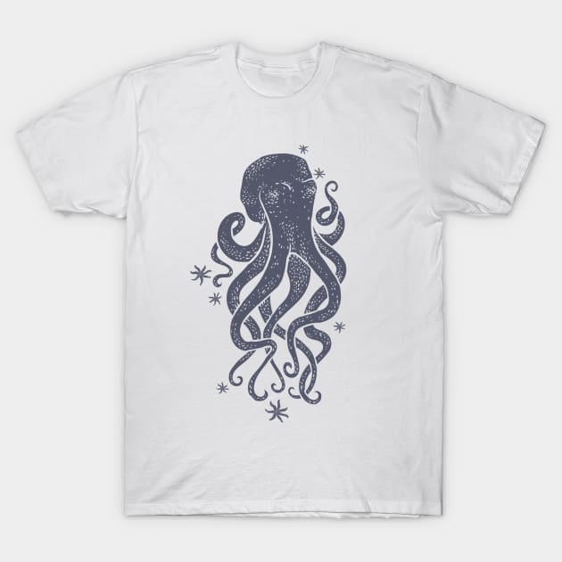 Octopus Squiggly King Of The Sea T-Shirt by LittleBunnySunshine